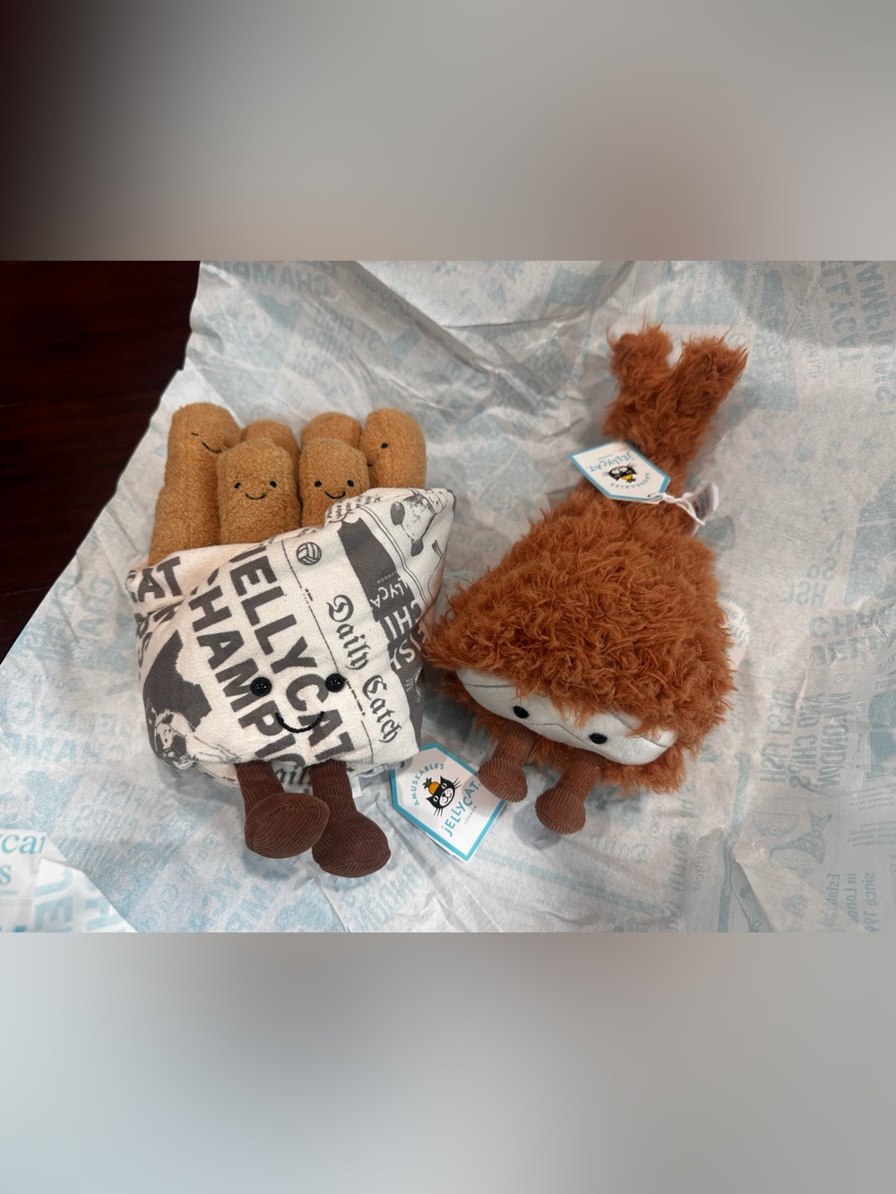 Jellycat Cozy Chips 🍟 & Lily Fish 🐟! ✨ LONDON EXCLUSIVE JELLYCAT BUNDLE ✨